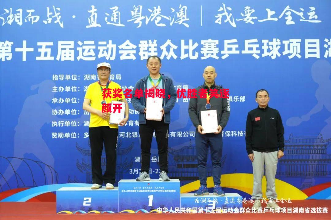 获奖名单揭晓,优胜者笑逐颜开 获奖名单揭晓,优胜者笑逐颜开