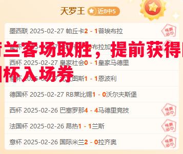 荷兰客场取胜,提前获得欧洲杯入场券 荷兰客场取胜,提前获得欧洲杯入场券